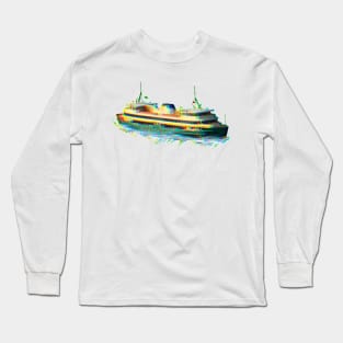 Reckless - Manly Ferry (white type) Long Sleeve T-Shirt